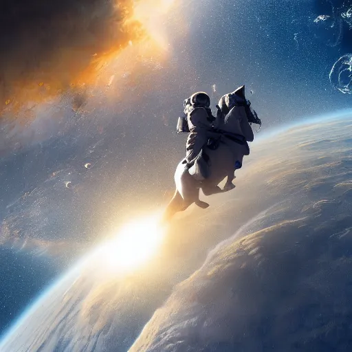 Prompt: astronaut riding a horse in space 4k