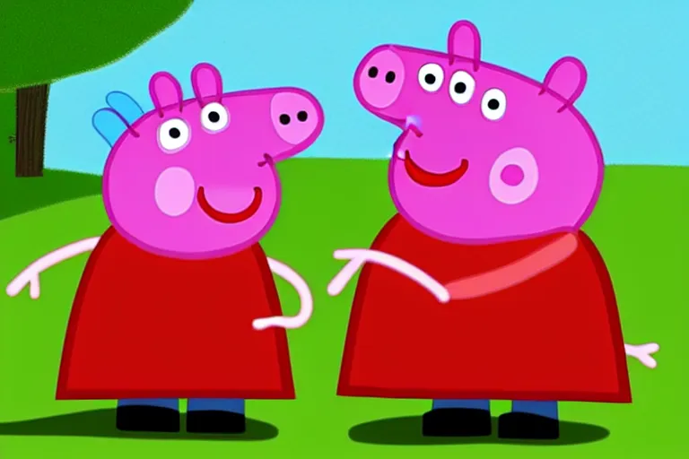 Image similar to deleted peppa pig character, 4k