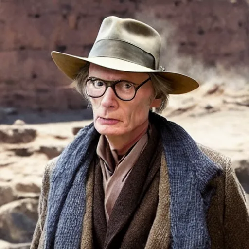 Prompt: bill nighy as indiana jones