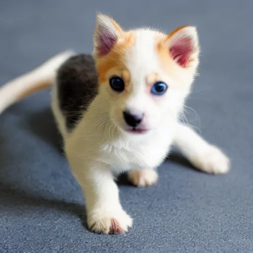 Prompt: photo of a puppy kitten crossbreed, 4K, HD