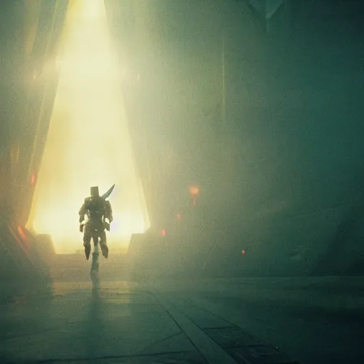 Prompt: Mandalorian in blade runner movie still, 4k