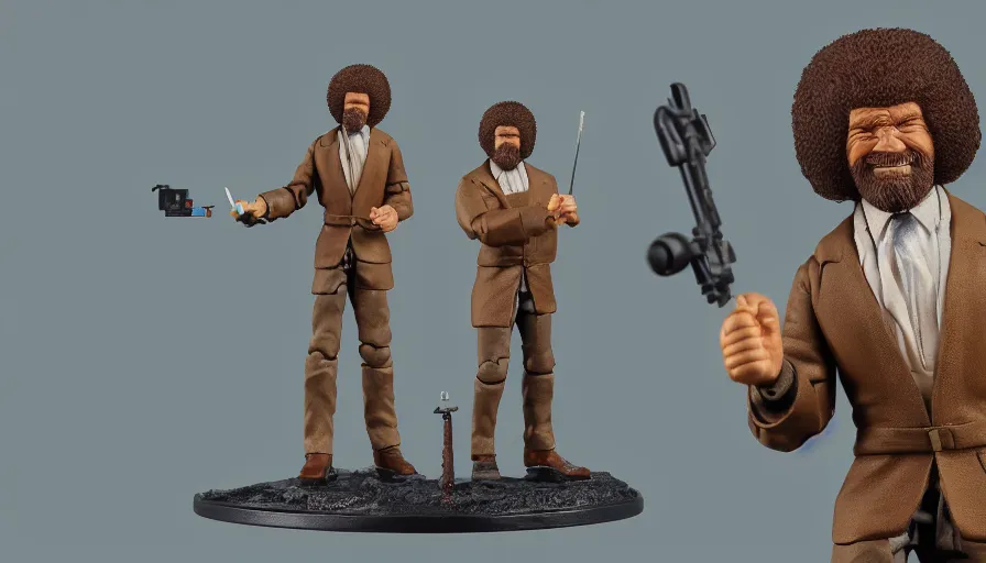 Prompt: Bob Ross as an action figure, hyperdetailed, artstation, cgsociety, 8k