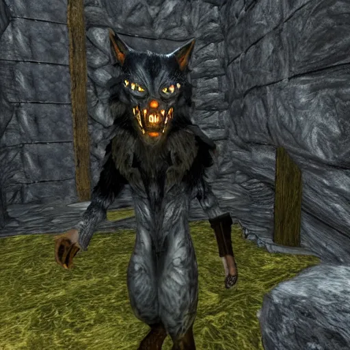 Prompt: Skyrim VR werewolf mod
