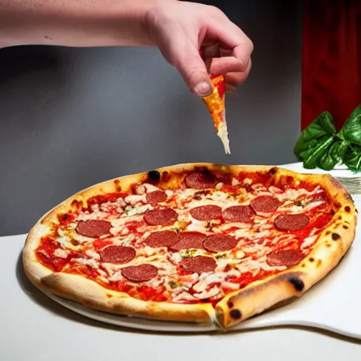 Image similar to pizza made entirely of ice