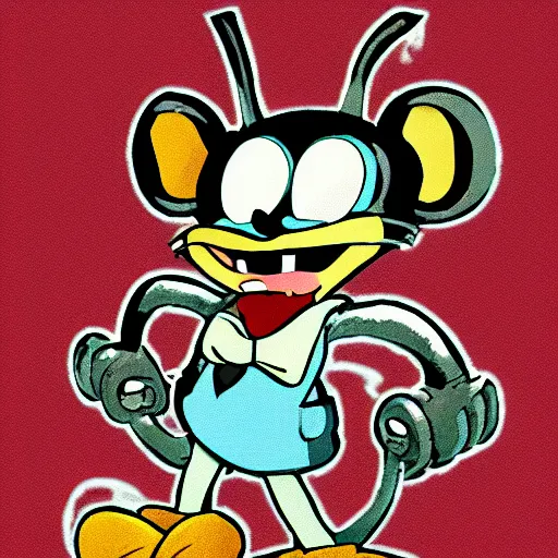 Image similar to a mouse in the style of cuphead