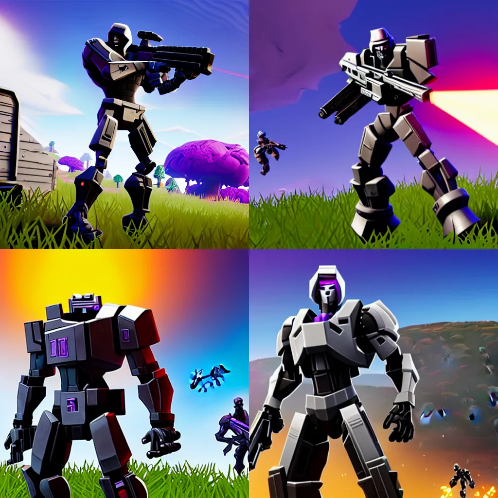 Prompt: G1 Megatron in Fortnite