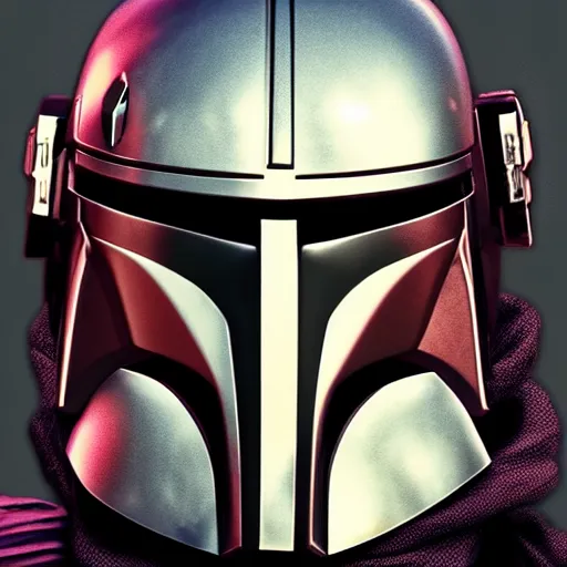 Prompt: portrait of the mandalorian, cinematic