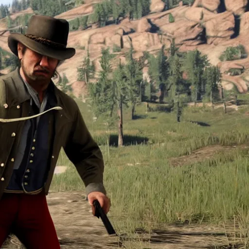 Prompt: Putin In Red dead redemption 2 4K quality super realistic