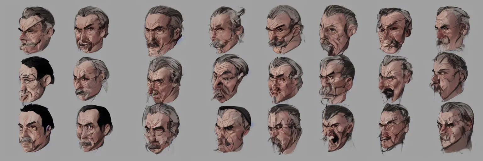 Prompt: colorful character faces, realistic mike patton and hitler faces, character sheet, fine details, concept design, contrast, kim jung gi, greg rutkowski and da vinci, trending on artstation, 8 k, emotional, face turnaround, front view, back view, side view, ultra wide angle
