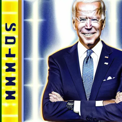 Image similar to joe biden. laser eyes. vhs filter effect.