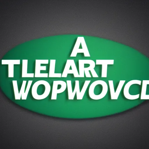 Prompt: a logo of an application called Telework, high definition, dark green blue background