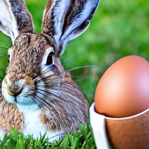 Image similar to the hare went out on the porch to scratch his egg