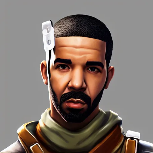 Prompt: drake fortnite skin, concept art, Trending on Artstation, hd, 4k