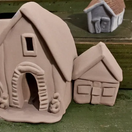 Prompt: clay house, clay art, high details, 8k, sharp