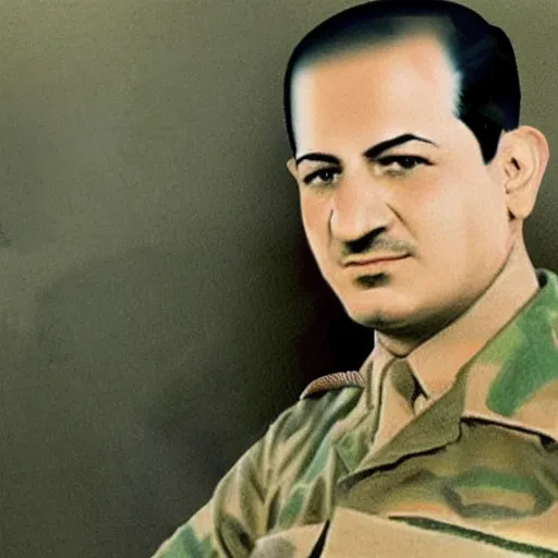 Image similar to masoud barzani in ww 2 coloured image