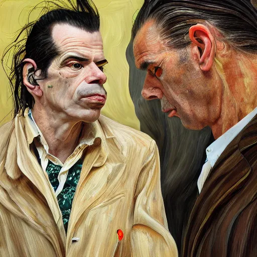 Prompt: high quality high detail painting by lucian freud, hd, nick cave