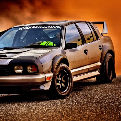 Image similar to velociraptor mongoliensis in the style of wrx impreza as velociraptor, mad max, hdr 8 k