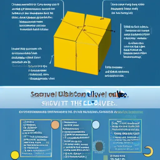Prompt: the observable universe is a cube, infographic