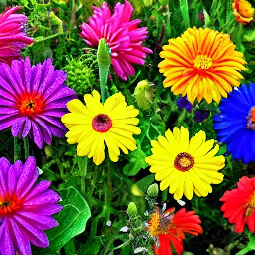 Image similar to colorful flowers