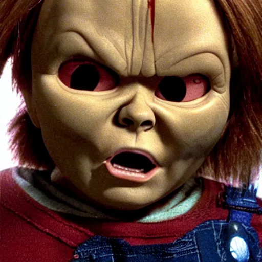 Prompt: a film still of chucky in star wars realistic, detailed