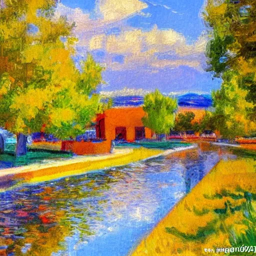 Image similar to an impressionist painting of Boise Idaho