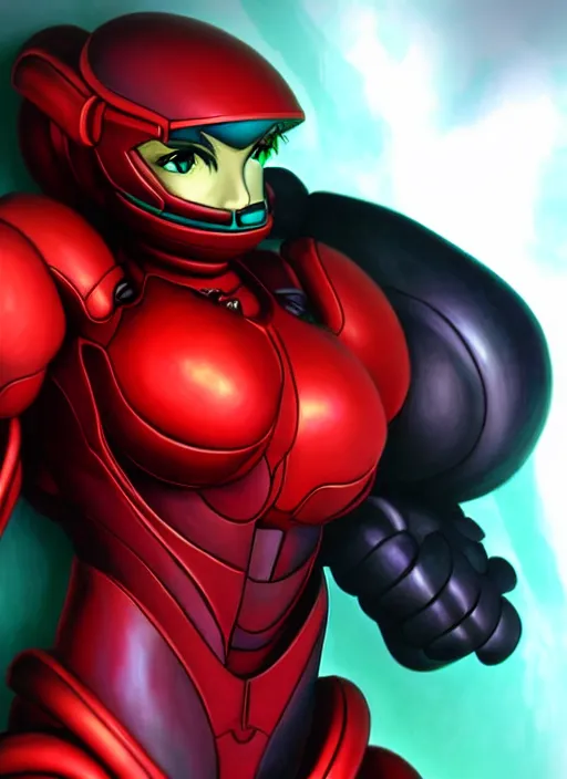 Prompt: dark samus, hyperrealistic, akira