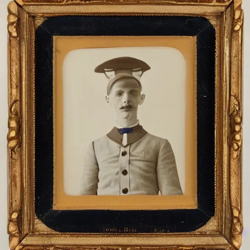 Image similar to a 1 9 1 0 s portrait of a rabbit wearing a sailor's uniform