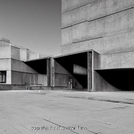 Image similar to a furturistic brutalist behemoth built in brutalism architecture, diverse unique building geometry full of shapes and corners, photography at night