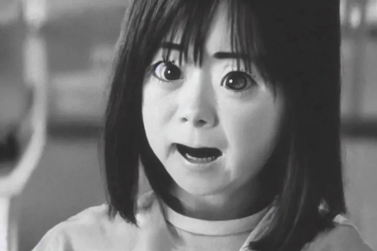 Prompt: screenshot from scariest japanese horror movie, starring cute alyson hannigan