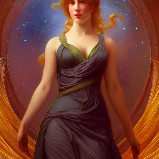 Prompt: galaxy goddess retro fantasy art digital painting, artstation, concept art, soft light, hdri, smooth, sharp focus, illustration, fantasy, intricate, elegant, highly detailed, D&D, matte painting, in the style of Greg Rutkowski and Alphonse Mucha and artemisia, 8k, highly detailed, jurgens, rutkowski, bouguereau, pastoral, rustic, georgic