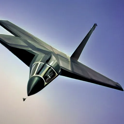 Prompt: photo of futuristic jet fighter