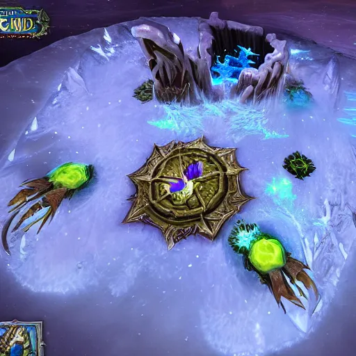 Image similar to world of warcraft frozen throne but frozen throne is a toilet