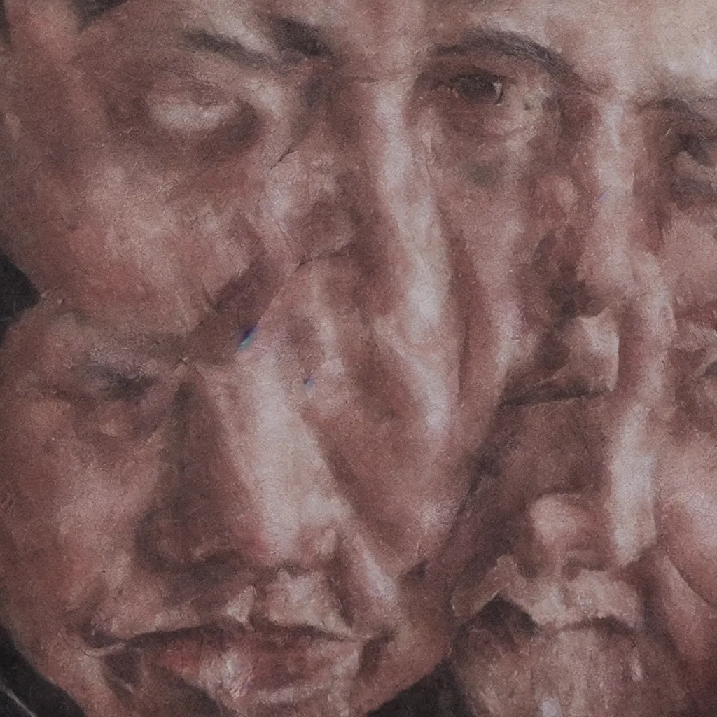 Prompt: ancient mongolian elon musk, close up, cinematic, painting oil on canvas