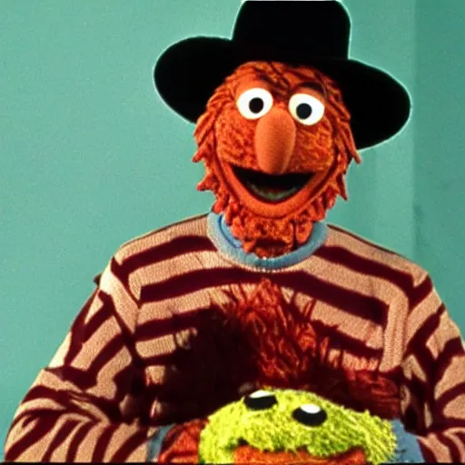 Image similar to Freddy Krueger on Sesame Street