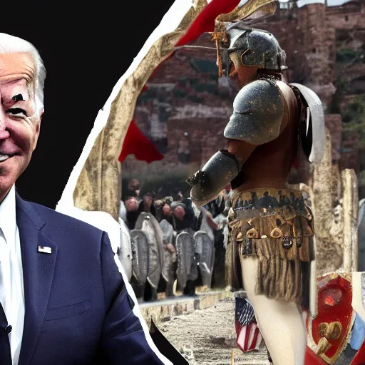 Image similar to joe biden as a roman gladiator