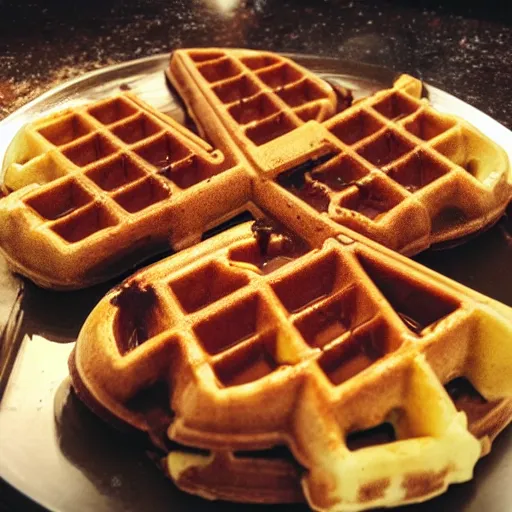 Image similar to doomslayer cooking waffles