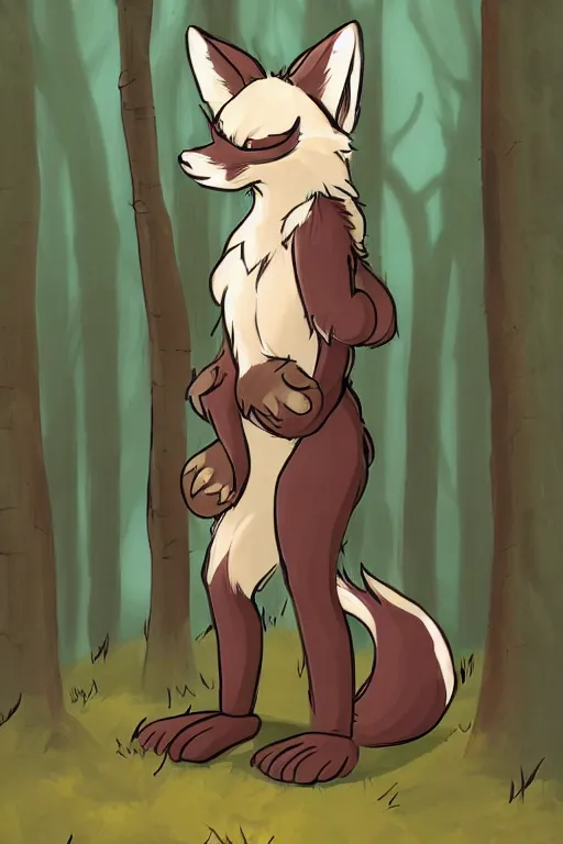 Prompt: a medieval anthropomorphic fox furry fursona with a fluffy tail in a forest, backlighting, trending on artstation, cartoon, trending on furaffinity, furry art, by kawacy
