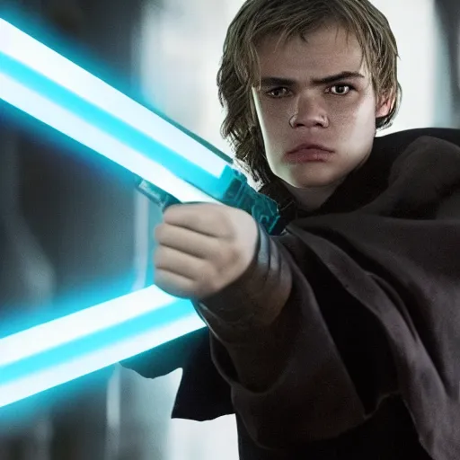 Image similar to angry, pissed off, nikolas cruz as anakin skywalker in star wars episode 3, 8k resolution, full HD, cinematic lighting, award winning, anatomically correct