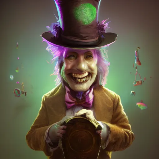 Prompt: The Mad Hatter, huggy wuggy from poppy playtime video game, fullbody, ultra high detailed, glowing lights, oil painting, Greg Rutkowski, Charlie Bowater, Beeple, unreal 5, DAZ, hyperrealistic, octane render, RPG portrait, dynamic lighting, fantasy art, beautiful face