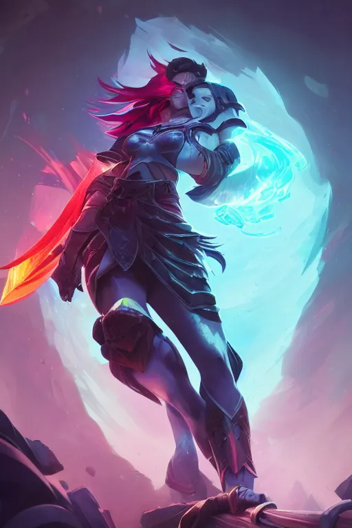 Prompt: tryndamere league of legends wild rift hero champions arcane fantasy digital painting cgi hdr rtx bioluminance alena aenami artworks in 4 k design by lois van baarle by sung choi by john kirby artgerm and greg rutkowski and magali villeneuve tank support marksman mage fighter assassin,