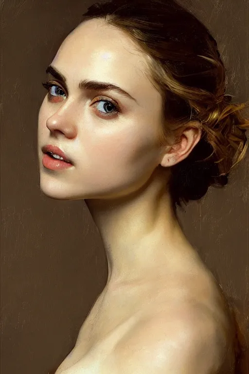 Prompt: beautiful oil matte portrait painting, annasophia robb, art by anders zorn, wonderful masterpiece highly detailed, beautiful cinematic light deep focus, elegant, digital painting, smooth, sharp focus, golden ratio, dramatic illumination, ultra realistic, 8 k, art by artemisia lomi gentileschi and caravaggio