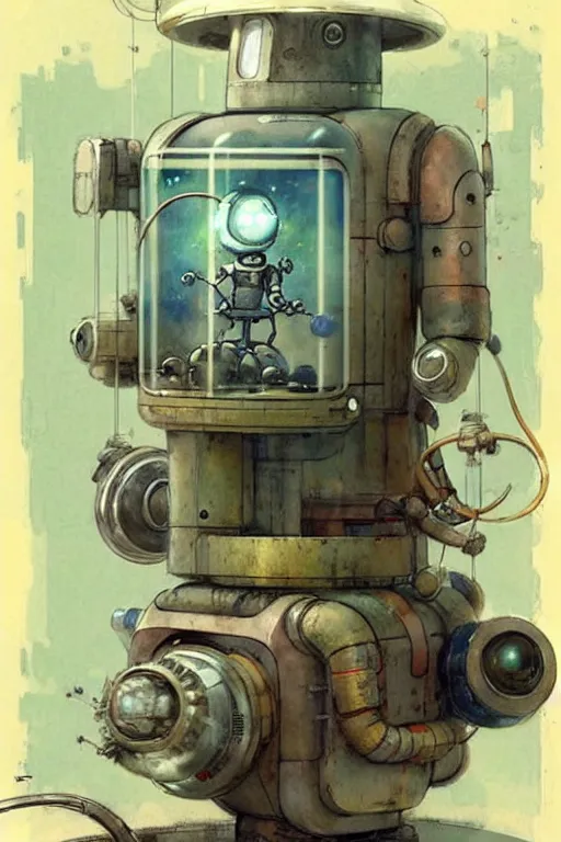 Image similar to childrens book panel creative layout ( ( ( ( ( 1 9 5 0 s retro future robot lab interior. muted colors. ) ) ) ) ) by jean - baptiste monge!!!!!!!!!!!!!!!!!!!!!!!!!!!!!!