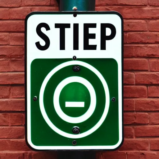 Image similar to green stop sign