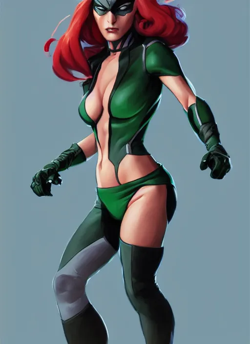 Image similar to very detailed masterpiece painting of rogue from x - men : the animated series ( 1 9 9 2 ), portrait, artstation, concept art by greg rutkowski