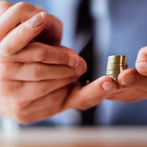 Image similar to photograph of man flipping a coin, wife in the background, DSLR photography