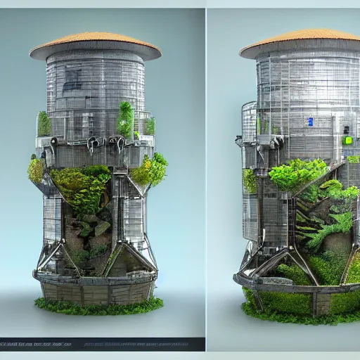Image similar to a beautiful aquarium tower, highly detailed, 3 d render, masterpiece, trending on artstation, devianart, cgsociety, concept art