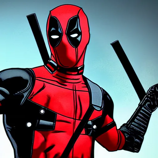 Prompt: deadpool in the walking dead 4 k detailed super realistic