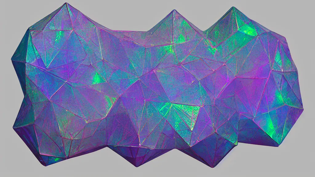 Image similar to iridescent emotional irregular polygon stake