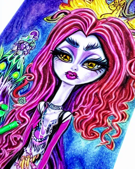 Image similar to josephine wall water colored pencils monster high universe clawdeen wolf fullmoon