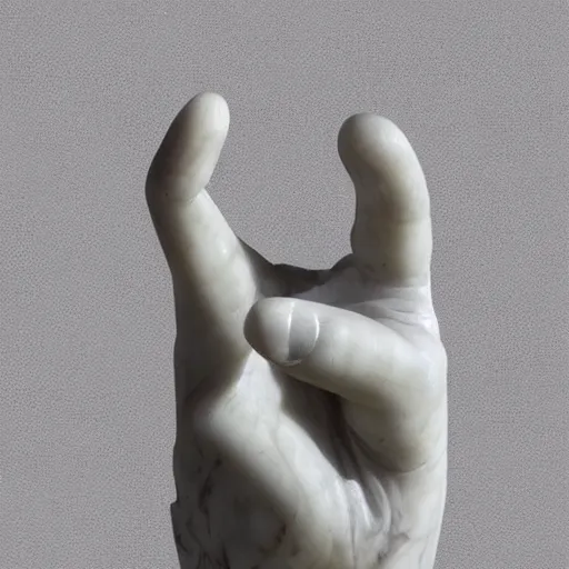 Image similar to marble sculpture of a hand